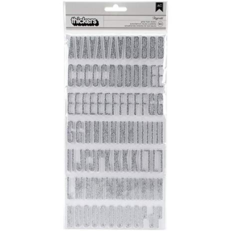 American Crafts - Shimelle Collection - True Stories - Thickers - Foam Glitter - Fitzgerald - Silver