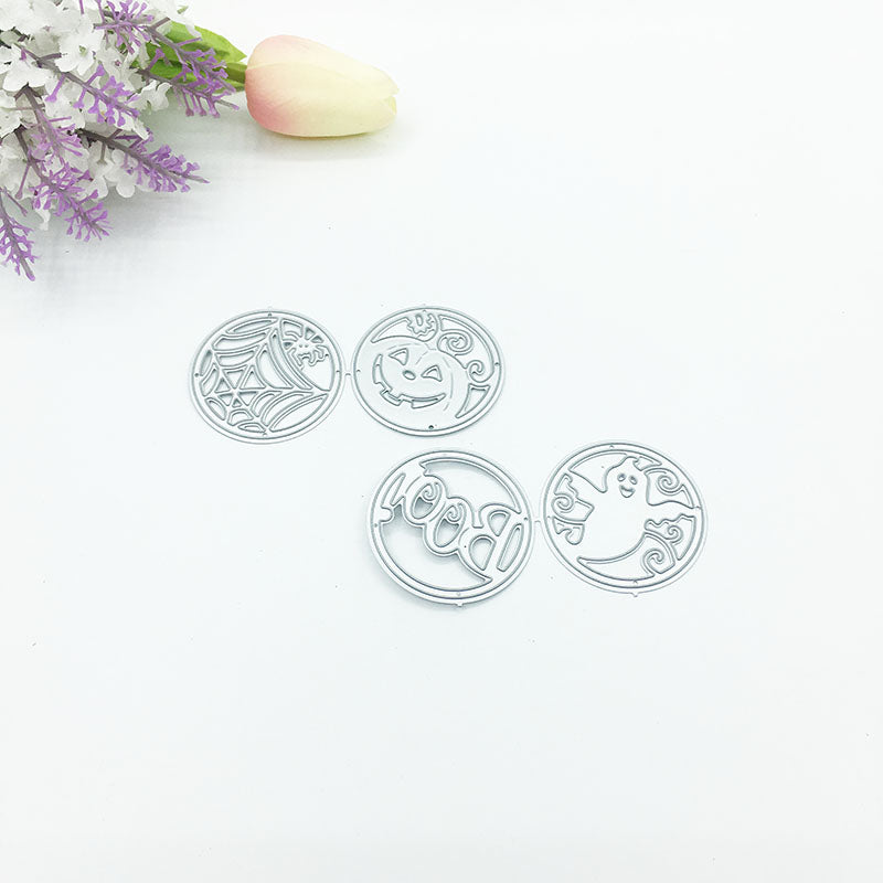Round Halloween Scrapbooking Carbon Steel Cutting Die QJ113