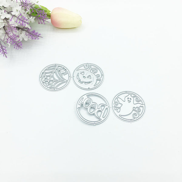 Round Halloween Scrapbooking Carbon Steel Cutting Die QJ113