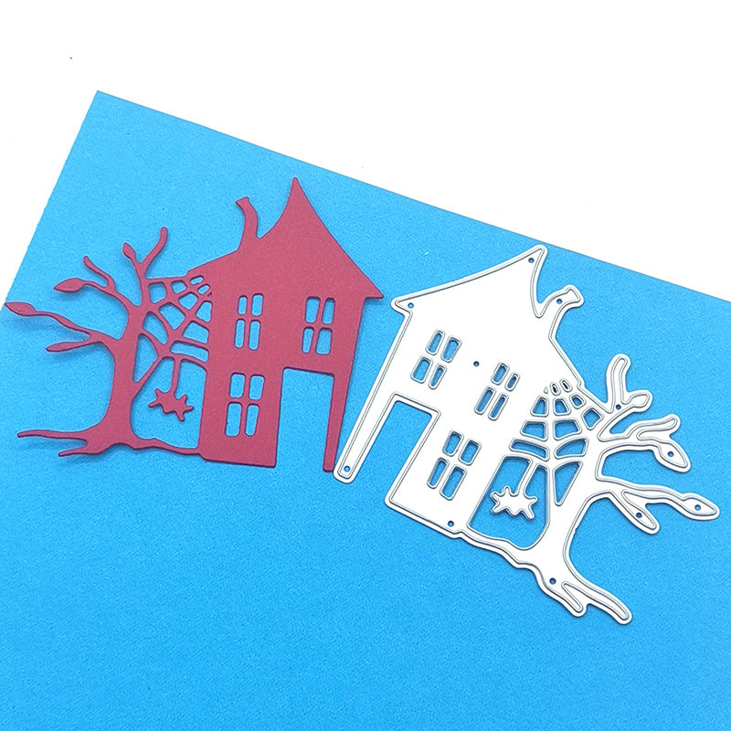Haunted House Scrapbooking Carbon Steel Cutting Die QJ56