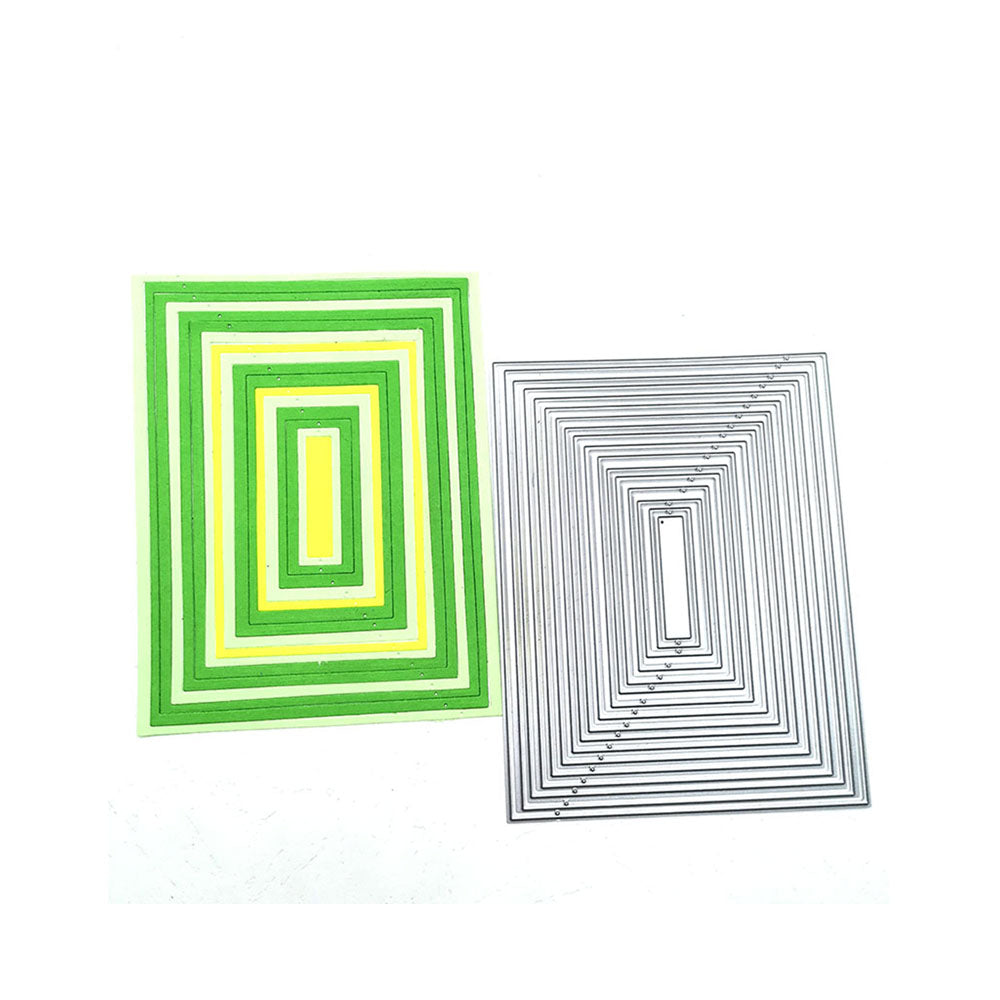 Nested Rectangles Scrapbooking Carbon Steel Cutting Die QJ61