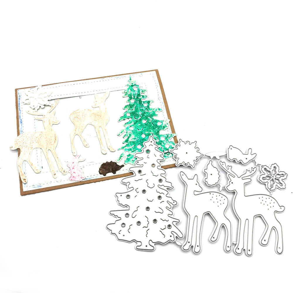 Winter Reindeer Scrapbooking Carbon Steel Cutting Die QJ79
