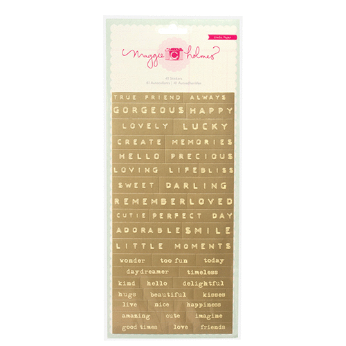 American Crafts - Crate Paper - Maggie Holmes Collection - Styleboard - Label Maker Stickers - Gold