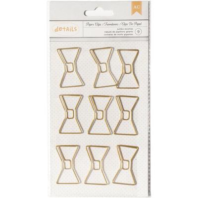 American Crafts - Details - Jumbo bow tie clips - Gold