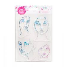 JD MM Acrylic Stamp - 4 Girls Face